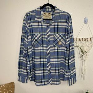 NWT | LRG | Blue Plaid Long Sleeve Flannel